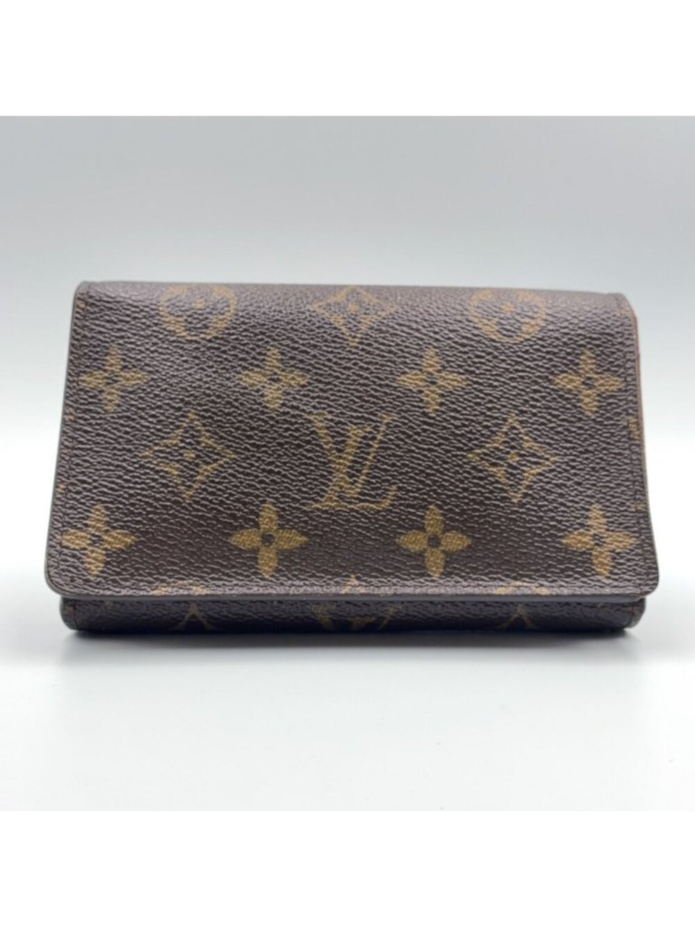 Louis Vuitton Compact Zip Wallet Monogram Brown Bifold Gold
